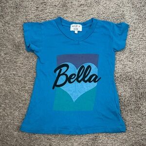 Wildfox Kids Blue 'Bella' Heart Graphic Tee